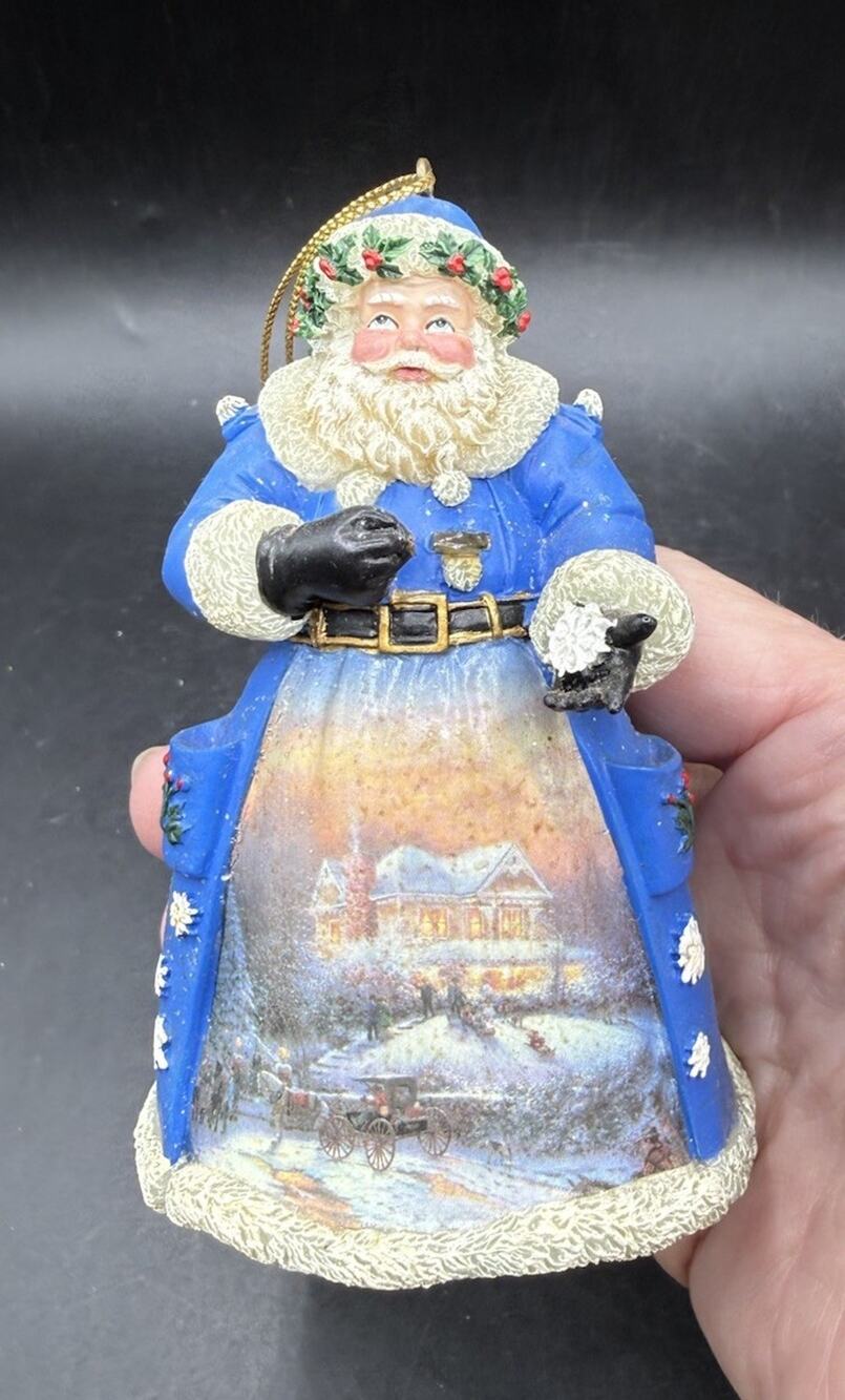 Thomas Kinkade Ashton Drake CHRISTMAS NIGHT VISIT SANTA Christmas Ornament -30D